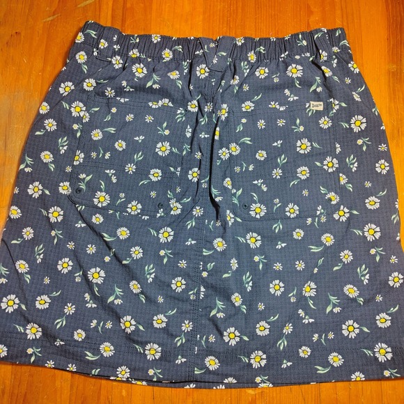 Duluth Trading Co Womens Daisy Print Skirt Shorts‎ Size Medium Elastic Waist - Picture 4 of 12